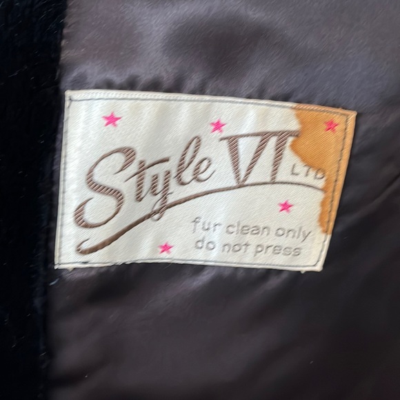 Vintage Brells Downtown Black Faux Fur Elegant Long Line Collared Winter Coat - Picture 2 of 10